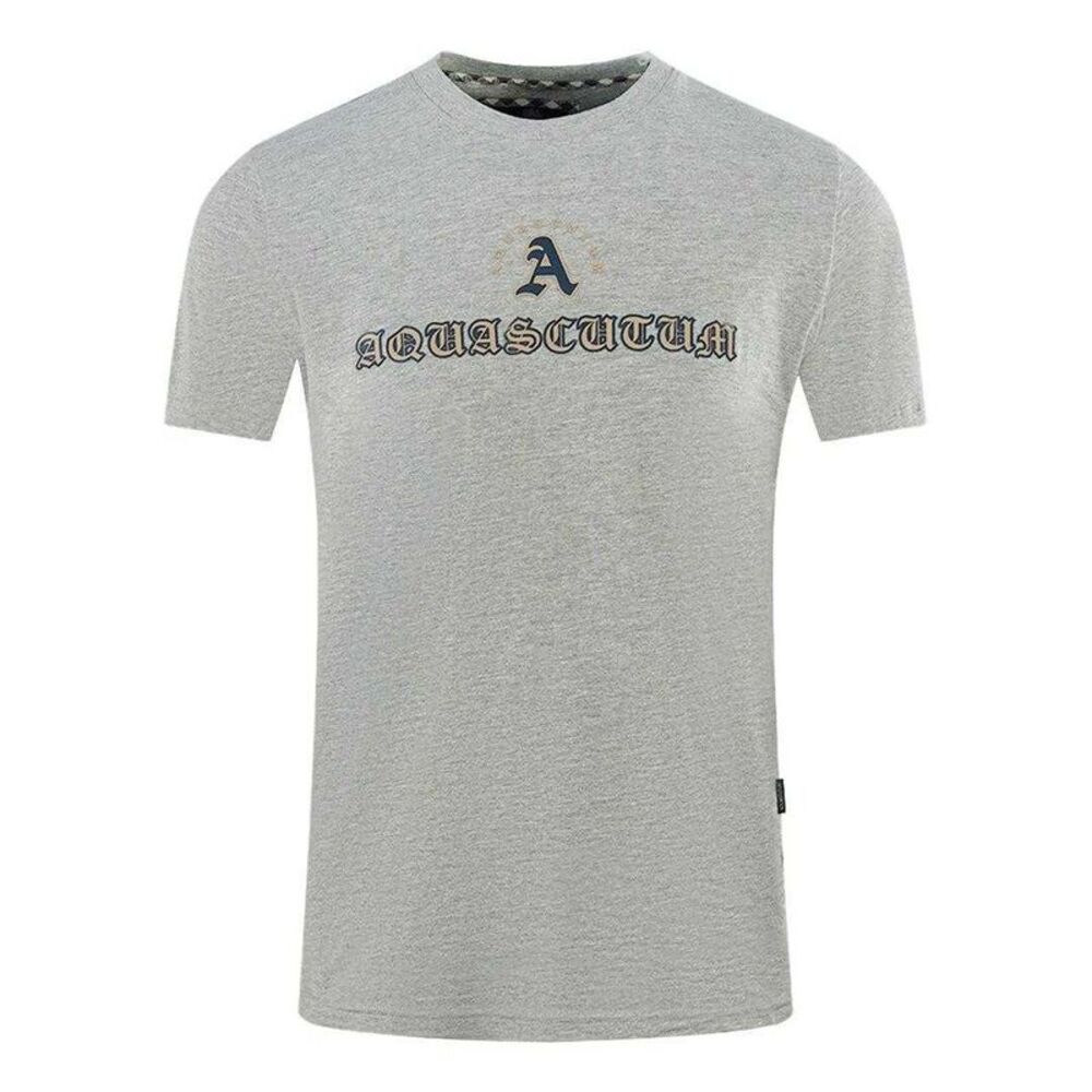 Aquascutum Unisex Adult Script Logo T-Shirt / Gray